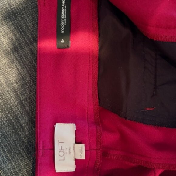 Fuchsia Ann Taylor Loft Pants - Modern Skinny Ankle - Picture 4 of 4